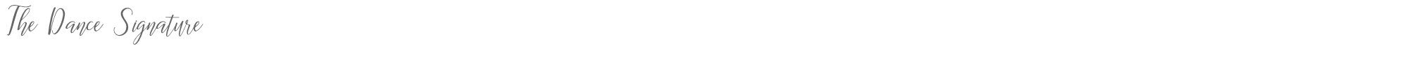 Sample characters The Dance Signature Font